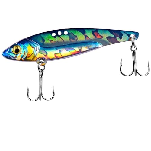 5/7/12/17/20g 3D EyesMetal Vib Blade Lure Sinking Vibration Baits Artificial Vibe for Bass Zander Angeln 6 Farben (Color : 2, Size : 17G) von Comcapy