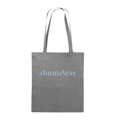 Comedy Bags - Shameless - Logo - Jutebeutel - Lange Henkel - 38x42cm - Farbe: Dunkelgrau/Eisblau von Comedy Bags