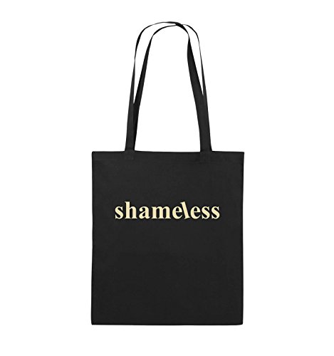 Comedy Bags - Shameless - Logo - Jutebeutel - Lange Henkel - 38x42cm - Farbe: Schwarz/Beige von Comedy Bags