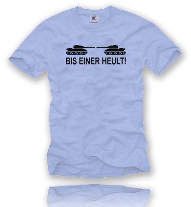 Comedy Shirts BIS Einer HEULT!... Herren T-Shirt T-Shirt Größe M - Hellblau/Schwarz von Comedy Shirts
