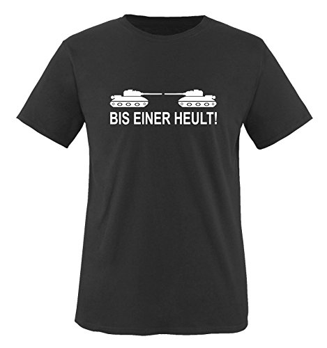 BIS EINER HEULT!... UNISEX T-Shirt Größe S - Schwarz/Weiss von Comedy Shirts