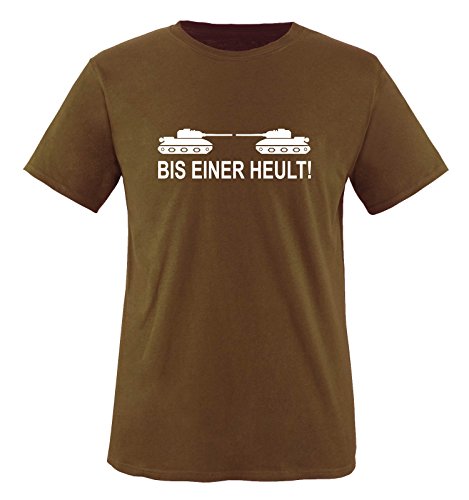 Comedy Shirts BIS Einer HEULT!. Herren T-Shirt T-Shirt Größe XL - Braun/Weiss von Comedy Shirts