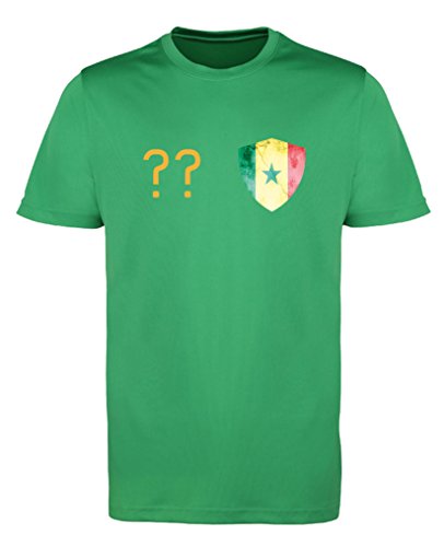 Comedy Shirts - Kamerun Trikot - Wappen: Klein - Wunsch - Jungen Trikot - Grün/Gelb Gr. 122-128 von Comedy Shirts