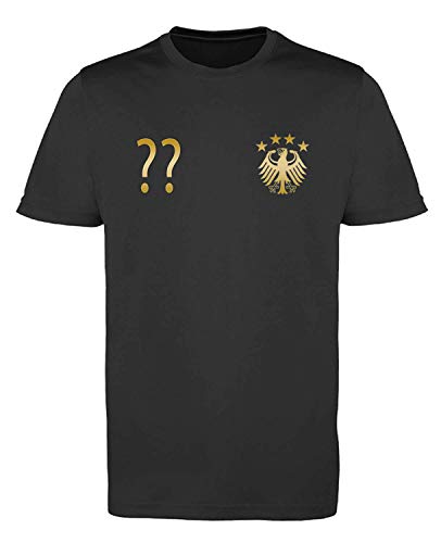Comedy Shirts Trikot - DE - WUNSCHDRUCK - Herren Trikot - Schwarz/Gold Gr. L von Comedy Shirts