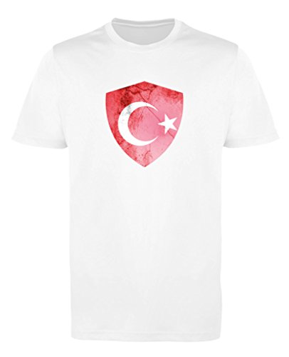 Comedy Shirts - Türkei Trikot - Wappen: Groß - Wunsch - Damen Trikot - Weiss/Rot Gr. M von Comedy Shirts