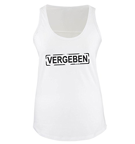 Comedy Shirts VERGEBEN - Damen Tank Top Weiss Gr. XL von Comedy Shirts
