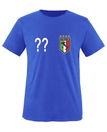 Comedy Shirts - WM 2014 - Italien - Wunsch - Kinder T-Shirt - Royalblau Gr. 122-128 von Comedy Shirts