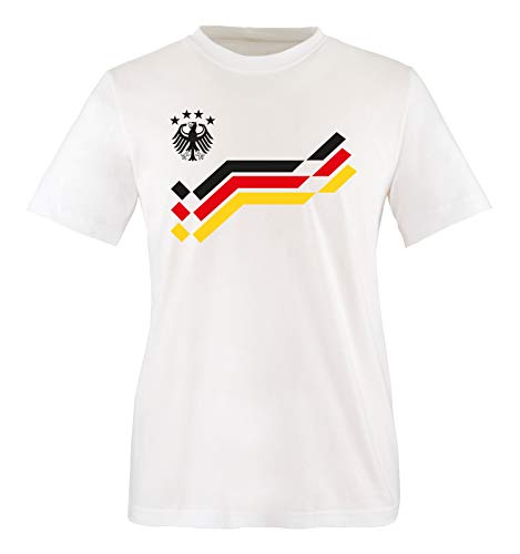 EM 2016 - Deutschland - Retro - Trikot - Herren T-Shirt - Weiss/Schwarz Gr. XL von Comedy Shirts