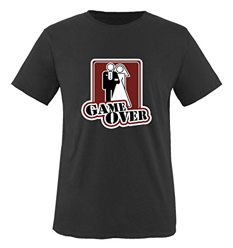 Comedy Shirts Game Over Hochzeit... Herren T-Shirt T-Shirt Schwarz Gr. XL von Comedy Shirts