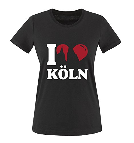 I Love KÖLN... Damen T-Shirt Schwarz Gr. XL von Comedy Shirts