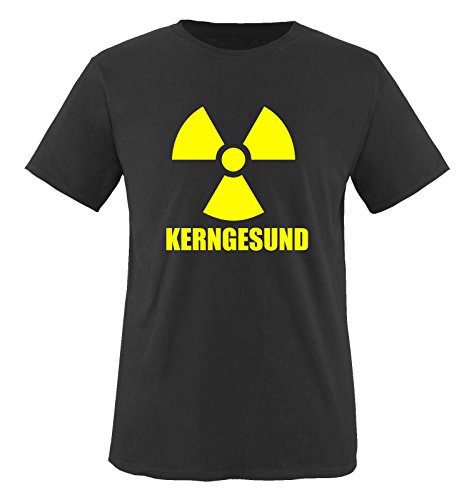 KERNGESUND/RADIOAKTIV... - Herren T-Shirt Schwarz Gr. S von Comedy Shirts