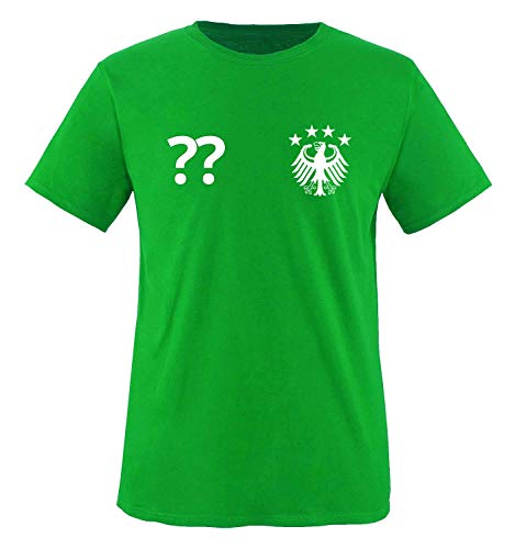 Trikot - DE - WUNSCHDRUCK - Herren T-Shirt - Grün/Weiss Gr. L von Comedy Shirts