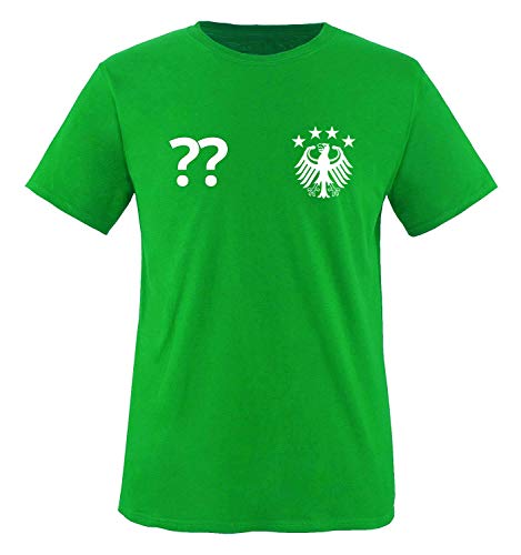 Trikot - DE - WUNSCHDRUCK - Kinder T-Shirt - Grün/Weiss Gr. 122-128 von Comedy Shirts