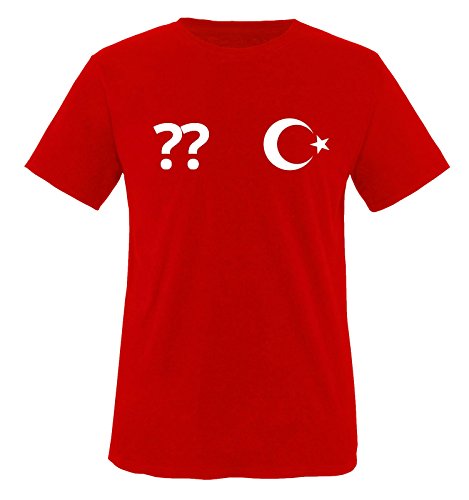 Trikot - TÜR - WUNSCHDRUCK - Kinder T-Shirt - Rot/Weiss Gr. 110-116 von Comedy Shirts