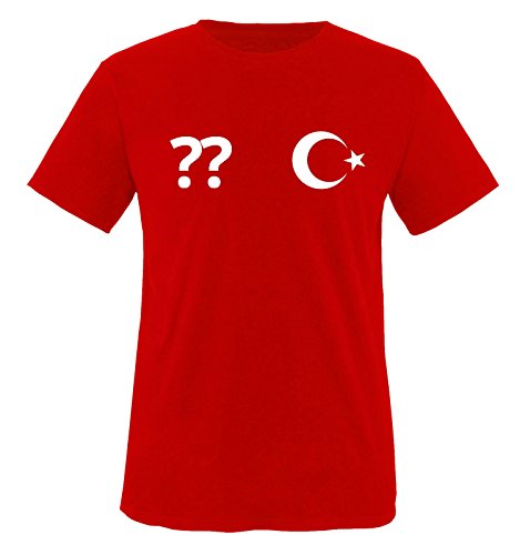Trikot - TÜR - WUNSCHDRUCK - Kinder T-Shirt - Rot/Weiss Gr. 122-128 von Comedy Shirts
