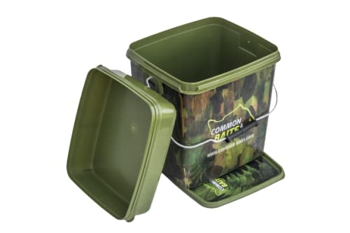 CommonBaits NEU! 13L Full CAMO Bucket Eimer Futtereimer mit Deckel & optionalem Einsatz/Inlay Größe mit Einsatz von CommonBaits