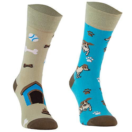 Comodo 3 Paar Hund Socken für Kinder | Kindersocken Tiermotive | Funny Socks Kids | lustige Baumwollsocken Mädchen Junge | 027 Hund, 35-38 | SM1 von Comodo