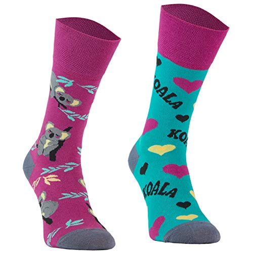 Comodo 3 Paar Bunte Socken für Kinder | Funny Socks Kids | lustige Baumwollsocken Mädchen Jungen | Kindersocken Tiere | 018 Koala, 35-38 | SM1 von Comodo