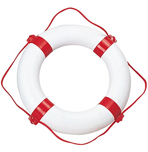 Compass Rettungsring Rettungsreifen, 65 cm, Weiß/Rot von Compass