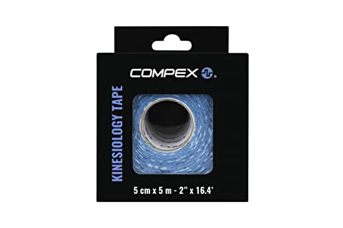 COMPEX Kinesiologie-Tape, elastisch, für Erwachsene, Unisex, Blau, Einheitsgröße von Compex