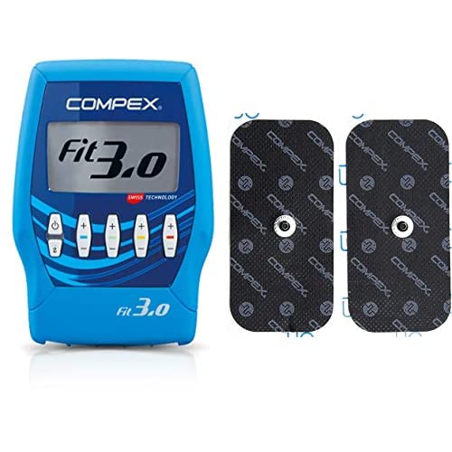Compex FIT 3.0 Muskelstimulationsgerät, Blau EASYSNAP Performance ELEKTRODEN 50x100MM, Blau, 50 x 100 mm von Compex