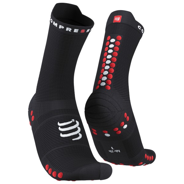 Compressport - Pro Racing Socks V4.0 Run High - Laufsocken Gr T2 - EU: 39-41 schwarz von Compressport