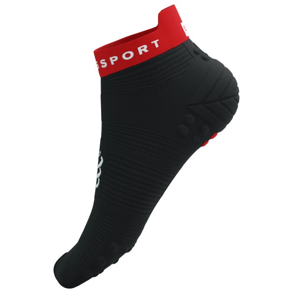 Compressport - Pro Racing Socks V4.0 Run Low - Laufsocken Gr T1 - EU: 35-38;T2 - EU: 39-41;T3 - EU: 42-44;T4 - EU: 45-48 grau;schwarz von Compressport