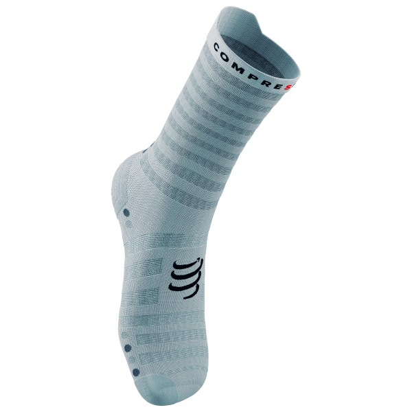 Compressport - Pro Racing Socks V4.0 Ultralight Run High - Laufsocken Gr T4 - EU: 45-48 türkis/grau von Compressport