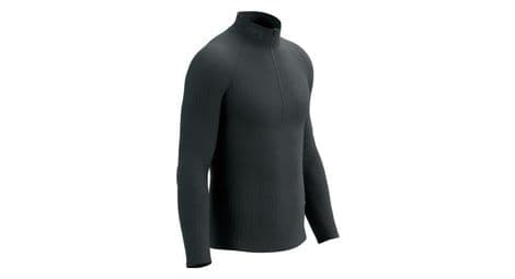 compressport 3d thermo half zip ls top sweatshirt schwarz von Compressport