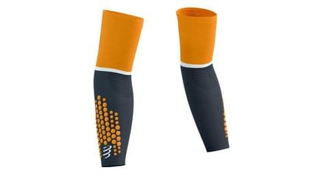 compressport arm armle armsleeves armforce ultralight grau orange von Compressport