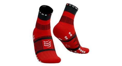 compressport fast hiking socks schwarz rot weis von Compressport