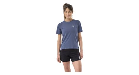 compressport performance kurzarm trikot blau damen von Compressport