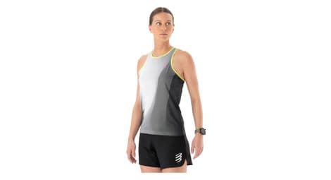 compressport performance singlet damen schwarz weis von Compressport