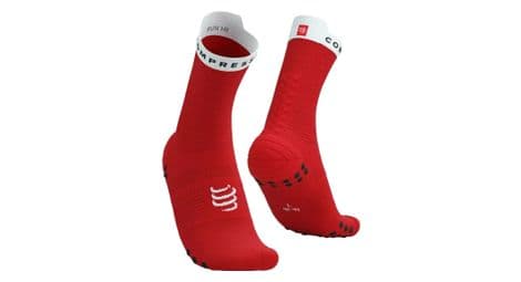 compressport pro racing socks v4 0 run high rot weis von Compressport