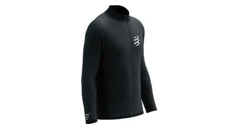 compressport seamless zip sweatshirt kapuzenjacke schwarz von Compressport