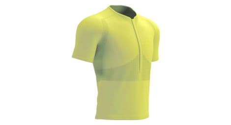 compressport trail half zip fitted top kurzarmshirt green sheen von Compressport