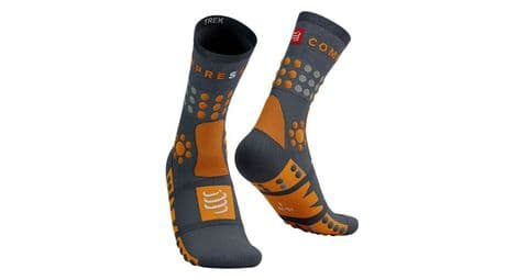 compressport trekking socks grau orange von Compressport