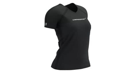 kurzarmtrikot training logo frau schwarz von Compressport