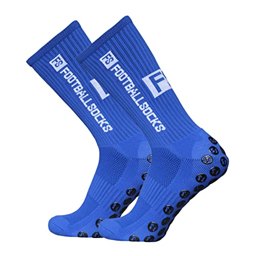 Coniya Sportsocken,Outdoor-Sport-Laufsocken Kompressionsstretch-Socken Sportliche Fußball-Fußball-Socken Anti-Rutsch-Socken mit Griffen（Blau） von Coniya