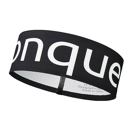 Conquer. Headband | Dehnbares Stirnband, Schweißband für Männer und Frauen für Running, Sport, Fitness, Yoga (Großes Logo) von Conquer.