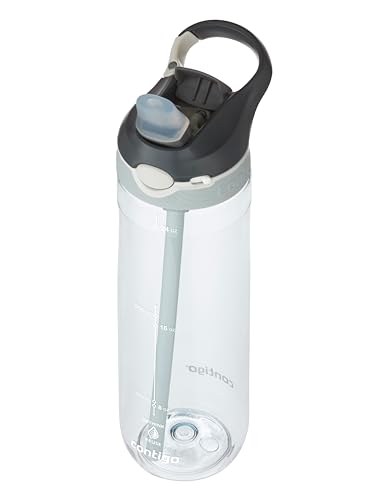 Contigo Ashland Autospout Trinkflasche mit Strohhalm | 720ml große BPA-freie Kunststoff Wasserflasche | auslaufsicher | ideal für Schule, Arbeit, Sport, Fahrrad, Wandern, Macaroon von Contigo