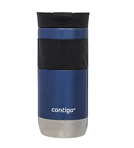 Contigo Byron 2.0 Thermobecher, Edelstahl Isolierbecher mit Snapseal Verschluss, Kaffeebecher to go, 100% auslaufsicher, spülmaschinenfester Deckel, BPA-frei, bis zu 6 Stunden warm, 470 ml, Blue Corn von Contigo