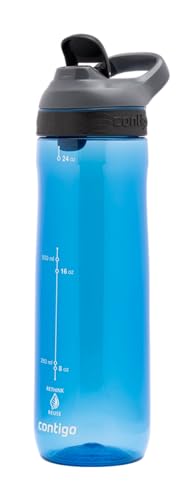 Contigo Cortland Autoseal Trinkflasche mit automatischem Trinkverschluss | 720ml große BPA-freie Kunststoff Wasserflasche | auslaufsicher | Ideal für Schule, Arbeit, Sport, Fahrrad, Wandern von Contigo