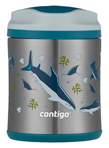 Contigo Food Jar, Edelstahl-Thermobehälter für Suppen, Gemüse oder Früchte, 100% auslaufsicher, Lunchbox für Kinder; bis zu 6 Stunden heiß, bis zu 7 Stunden kalt; für Kindergarten oder Schule, 300 ml von Contigo