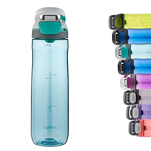 Contigo Cortland Autoseal Wasserflasche, große BPA-freie Trinkflasche, auslaufsichere Sportflasche, spülmaschinenfest, ideal für Sport, Radfahren, Laufen, Wandern, 720 ml von Contigo