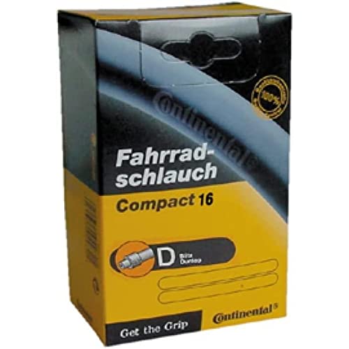 Continental Luftschlauch-Fahrrad Compact 16 Fahrradschlauch, Schwarz, 32/47-305/349 von Continental