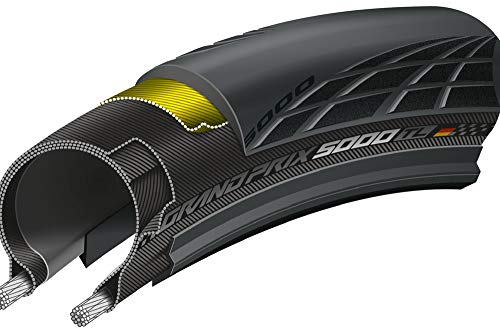Continental Unisex — Grand Prix 5000 Tubeless Fahrradreifen für Erwachsene, Schwarz, 28 "| 700 x 25C von Continental