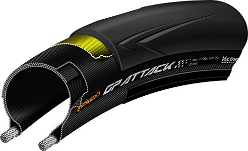 Continental Unisex – Erwachsene Grand Prix Attack III Fahrradreifen, schwarz, 28" | 700 x 23C von Continental
