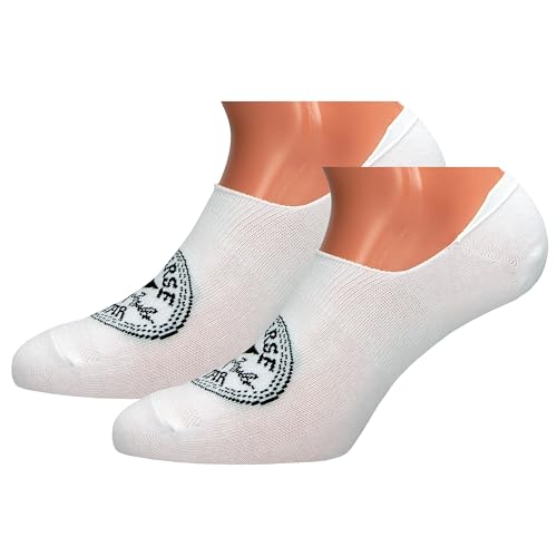 Converse 2 Paar Unsichtbare Socken - Anti Rutsch Bereich Ferse - Baumwolle - Unisex (Weiß, 39-42) von Converse
