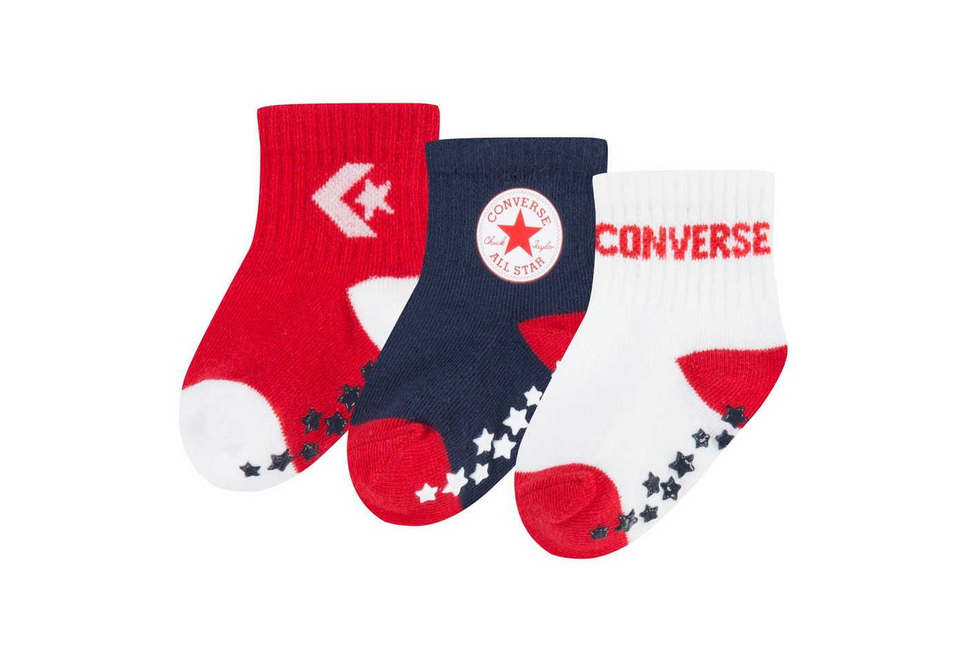 Converse ABS-Socken CONVERSE LOGO INFANT TODDLER NO SLIP QUARTER 3 PK (3-Paar) für Babys von Converse